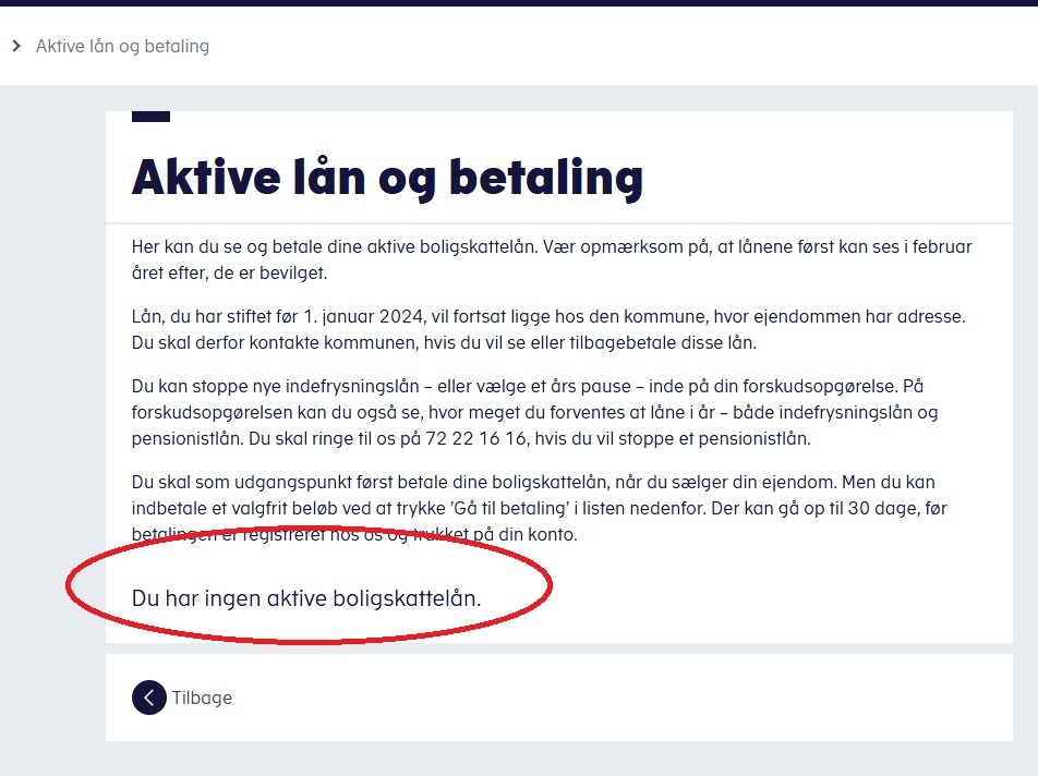 Ingen aktive lån